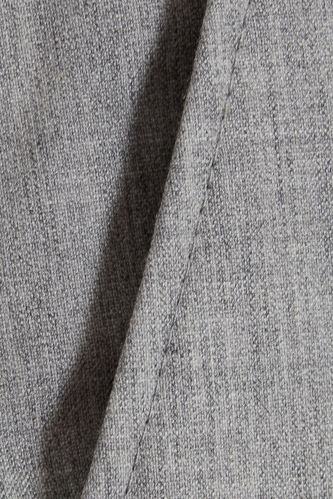 Regular Fit Side Pocket High Waist Unpleated Wool Gray
