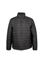 Regular Fit Stand Collar Black Puffer Coat - SAYKI