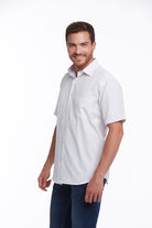 Regular Fit Striped Cotton Blend Lilac Dress Shirt - SAYKI