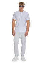 Regular Fit White 100% Cotton Mercerized Polo T Shirt SAYKI