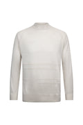 Regular Fit Wool Blend Beige Mock Neck Sweater