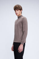 Regular Fit Wool Blend Mink Mockneck Sweater - SAYKI
