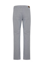 Regular Fit Woven Pin Check Cotton Light Navy Casual Pants