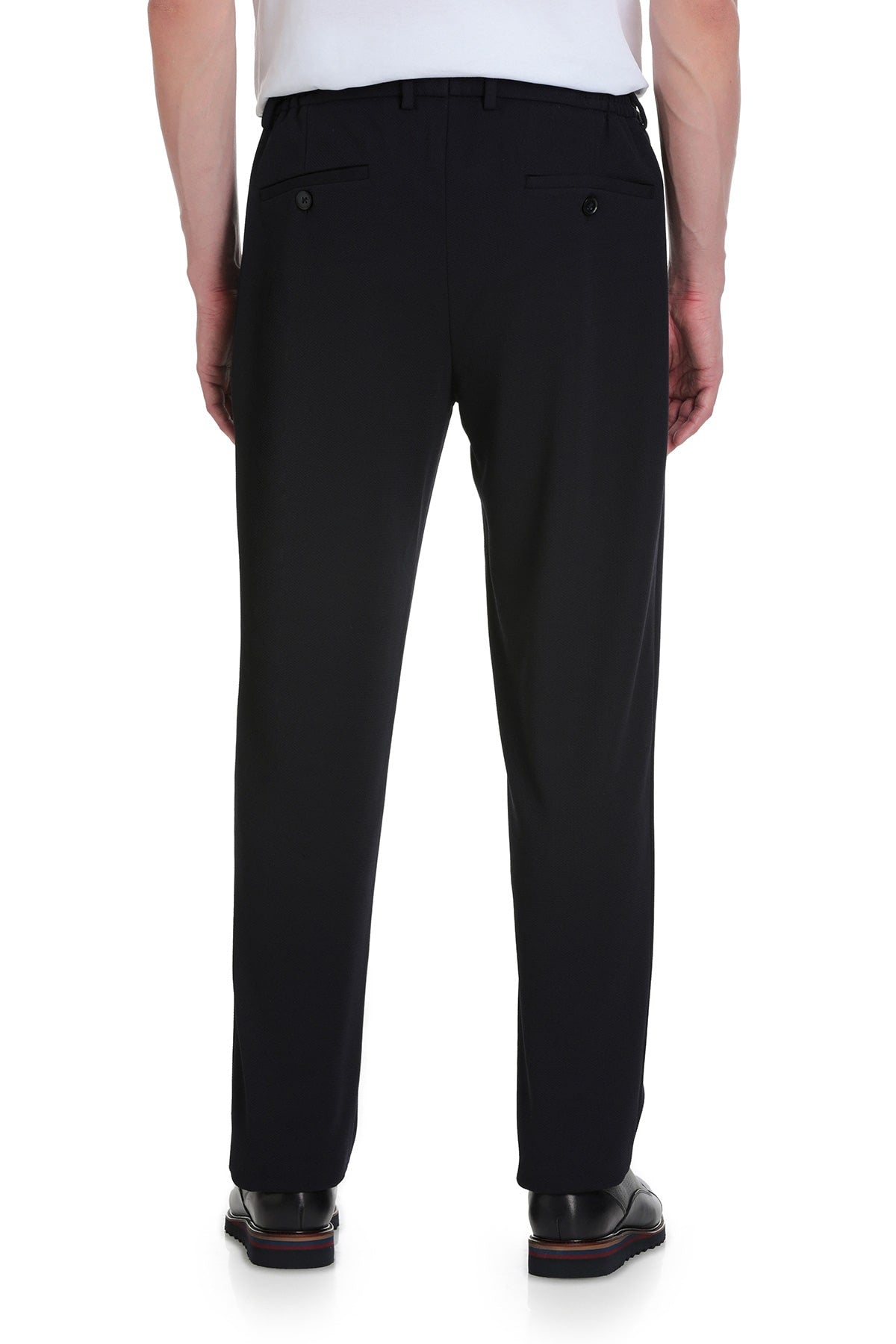 Relaxed Fit Side Pocket Navy Jogger Pants - SAYKI