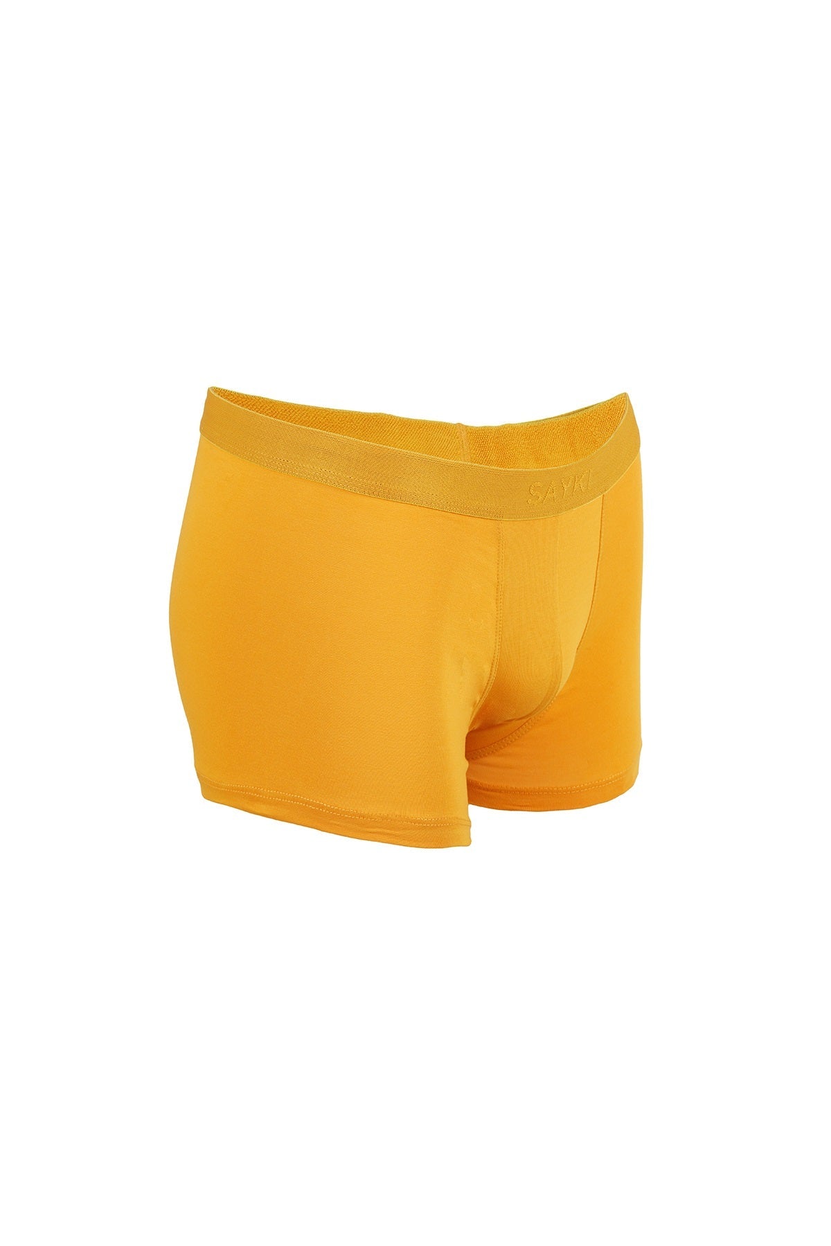 Solid yellow briefs with a matching elastic waistband.