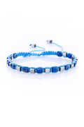Sax Natural Stone Square Beads Bracelet