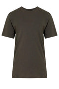 Slim Fit 100% Cotton Khaki Crew Neck T-Shirt