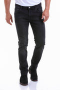 Slim Fit 5 Pocket Black Cotton Denim Jeans