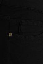 Slim Fit 5 Pocket Low Waist Charcoal Cotton Casual Pants