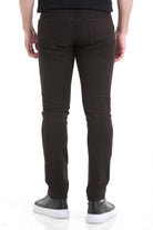 Black slim-fit jeans with a clean, modern cut and subtle stitching details.