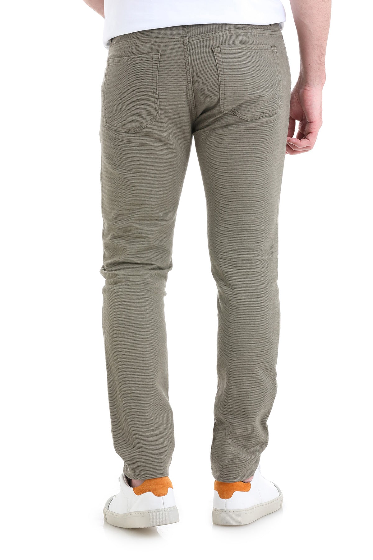 Slim Fit 5 Pocket Low Waist Cotton Khaki Casual Pants