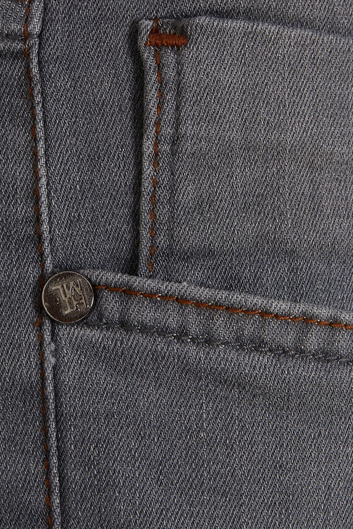 Slim Fit 5 Pocket Low Waist Gray Cotton Denim - MIB