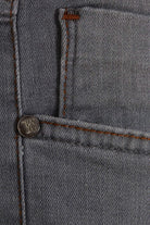 Slim Fit 5 Pocket Low Waist Gray Cotton Denim - SAYKI