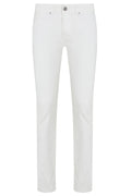 Slim Fit 5 Pocket Low Waist White Cotton Denim
