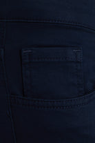 Slim Fit 5 Pocket Navy Cotton Casual Pants - MIB