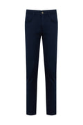 Slim Fit 5 Pocket Navy Cotton Casual Pants