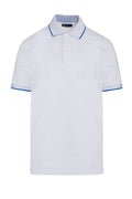 Slim Fit Basic Cotton Blend White Polo T-Shirt