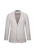 Slim Fit Beige Notch Lapel Classic Blazer