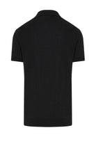 Slim Fit Black Patterned Cotton Blend Polo T-Shirt - MIB