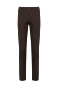 Slim Fit Brown Side Pocket Low Waist Cotton Casual Pants