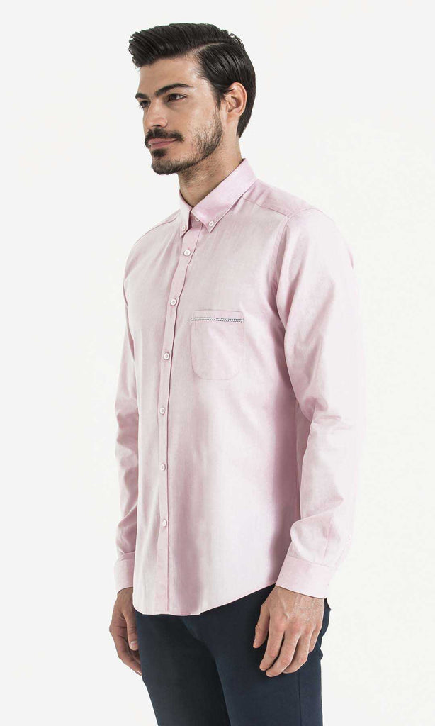 Slim Fit Button Down - Long Sleeve Patterned 100% Cotton
