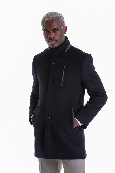 ふみTODAYFUL Standcollar Wool Coat 36 slim-fit-cachet-funnel-stand-