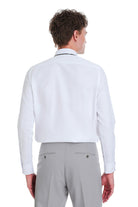 Slim Fit Cotton Long Sleeve White Dress Shirt SAYKI