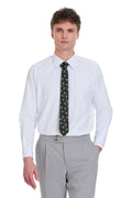 Slim Fit Cotton Long Sleeve White Dress Shirt