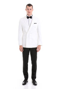 Slim Fit Double Breasted White Classic Tuxedo Suit
