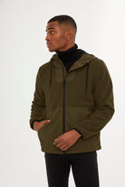 Slim Fit Fleece Polar Casual Khaki Hooded Coat - SAYKI