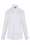 Slim Fit French Cuff 100% Cotton Plain White Tuxedo Shirt