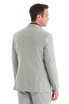 Slim Fit Gray Notch Lapel Classic Suit - SAYKI