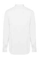 Slim Fit Long Sleeve Cotton Blend White Casual Shirt - MIB