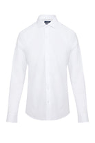 Slim Fit Long Sleeve Cotton White Dress Shirt - MIB