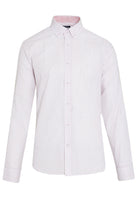 Slim Fit Long Sleeve Printed Cotton Brick Casual Shirt - MIB