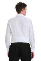 Slim Fit Long Sleeve White 100% Cotton Dress Shirt SAYKI