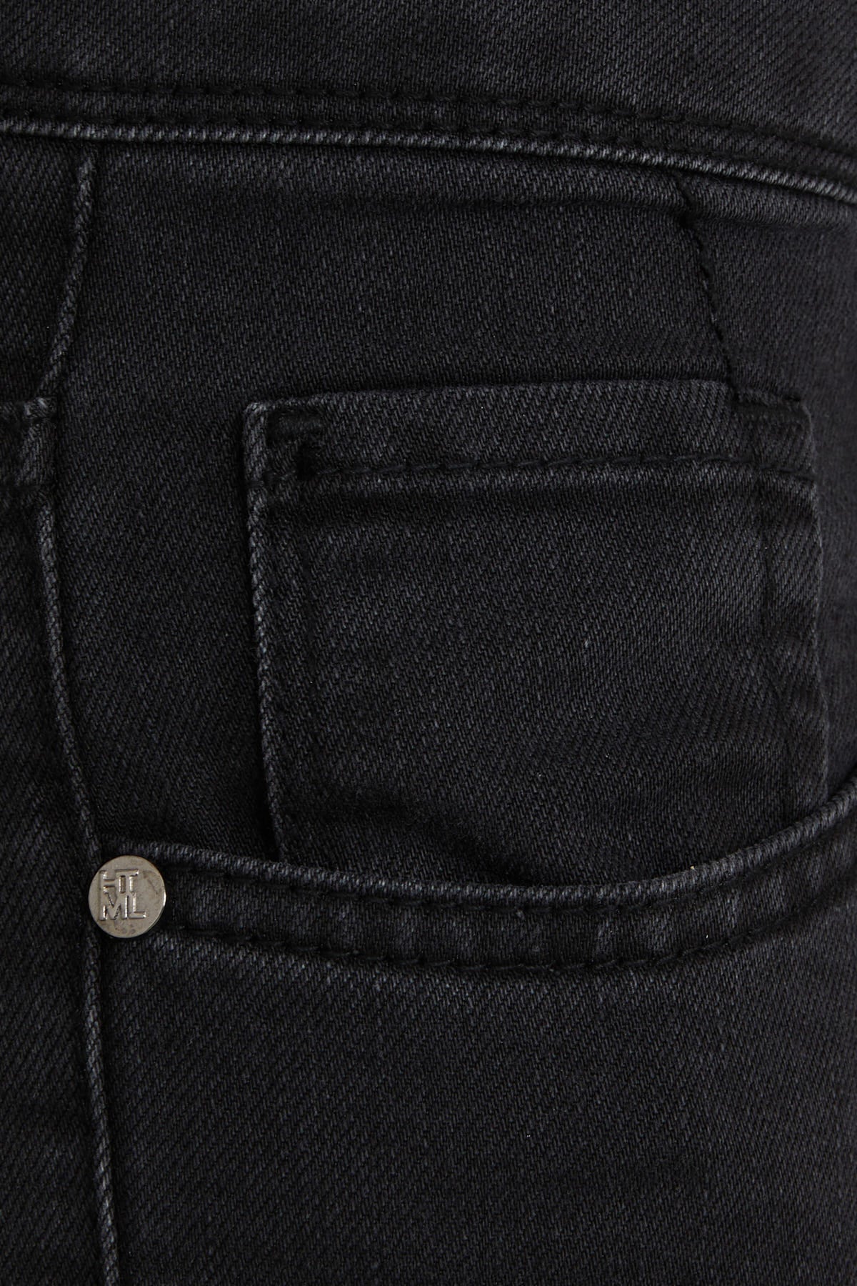 Slim Fit Low Waist Charcoal Cotton Denim - MIB