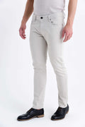 Slim Fit Low Waist Stone Cotton Casual Pants