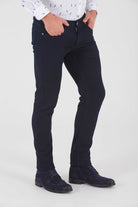 Slim Fit Navy 5 Pocket Cotton Low Waist Casual Pants - MIB