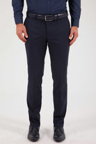 Slim Fit Navy Low Waist Dress Pants - SAYKI