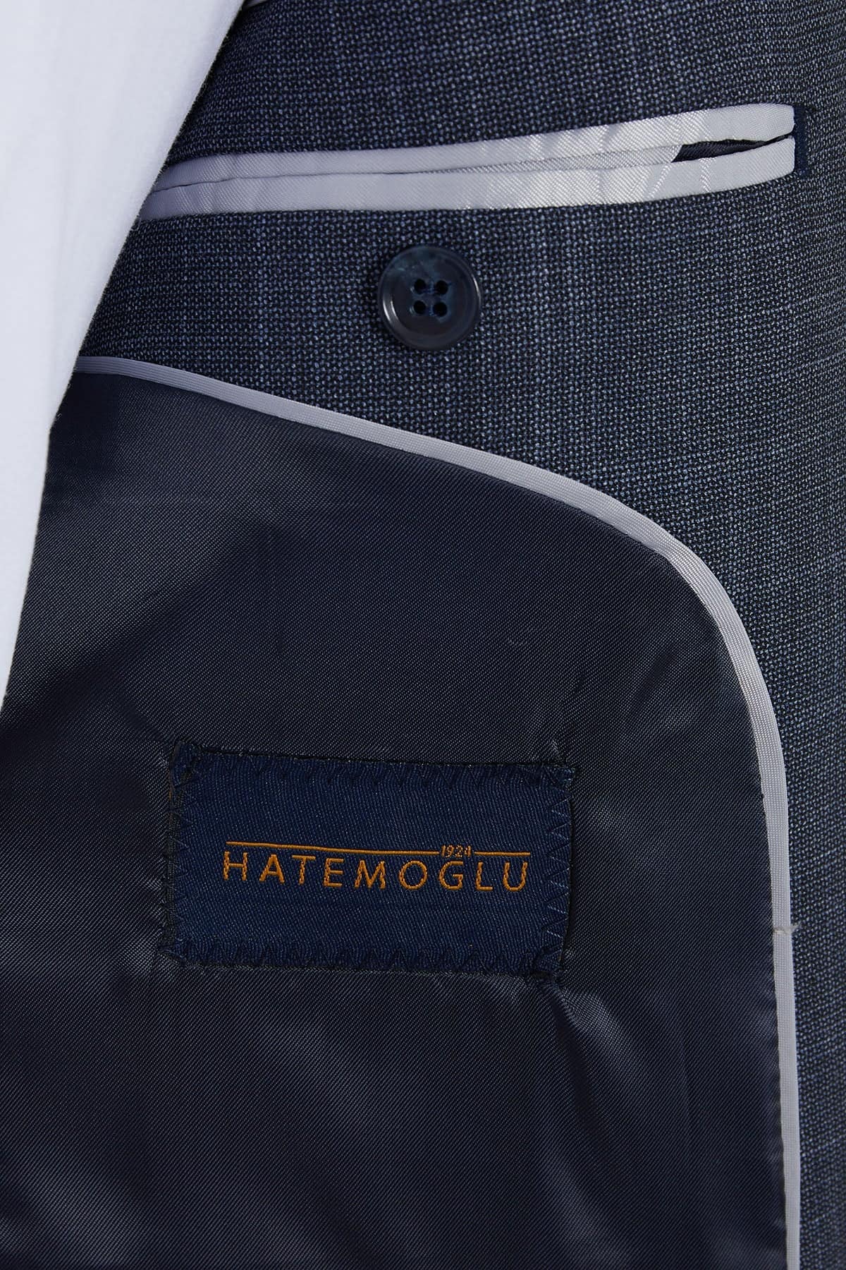 Slim Fit Notch Lapel Blue Classic Suit - SAYKI