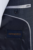 Slim Fit Notch Lapel Blue Classic Suit - SAYKI