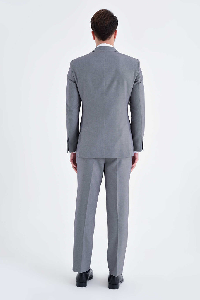 Slim Fit Notch Lapel Burgundy Casual Suit - Classic Suit