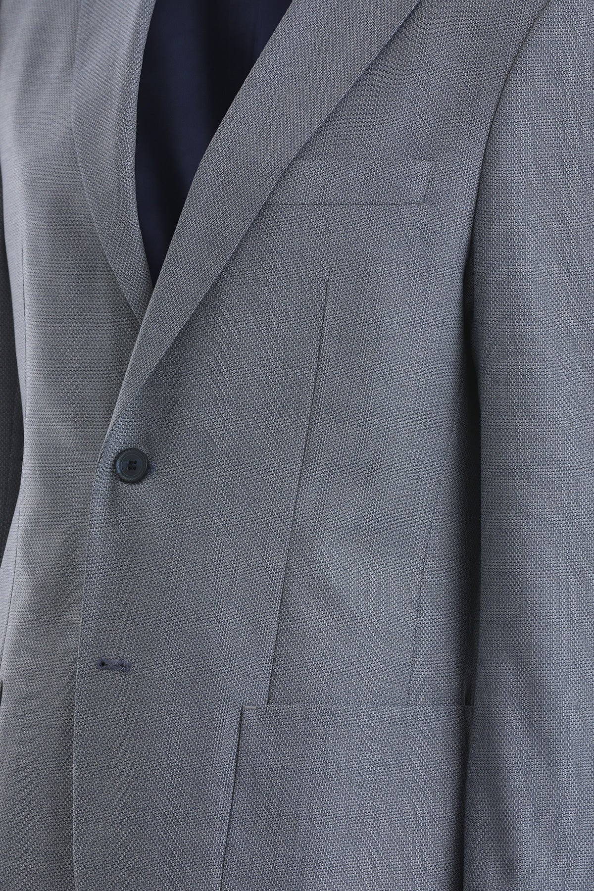 Slim Fit Notch Lapel Light Blue Casual Blazer - SAYKI