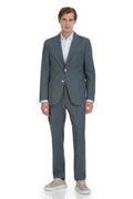 Slim Fit Notch Lapel Lightweight Charcoal Casual Suit