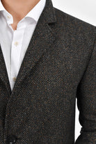 Slim Fit Notch Lapel Madrid Wool Light Gray Overcoat Gray