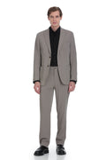 Slim Fit Notch Lapel Mink Casual Suit