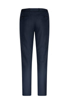 Slim Fit Notch Lapel Pinstripe Navy Classic Suit - SAYKI
