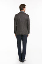Slim Fit Notch Lapel Plaid Brown Casual Suit - SAYKI