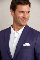 Slim Fit Notch Lapel Purple Casual Blazer - SAYKI